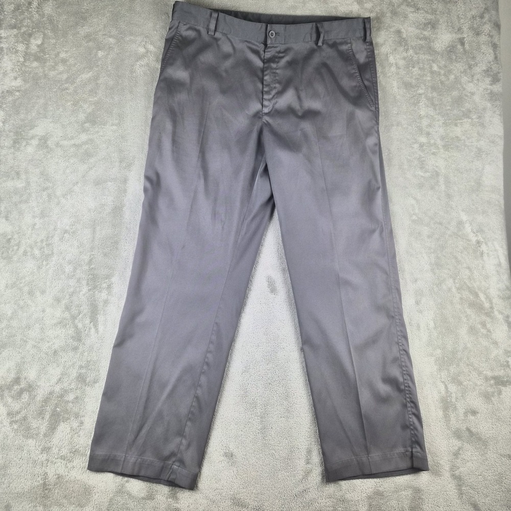 Nike Golf Dri Fit Pants Mens 36x30 Grey Performance Chino Stretch Flat Front